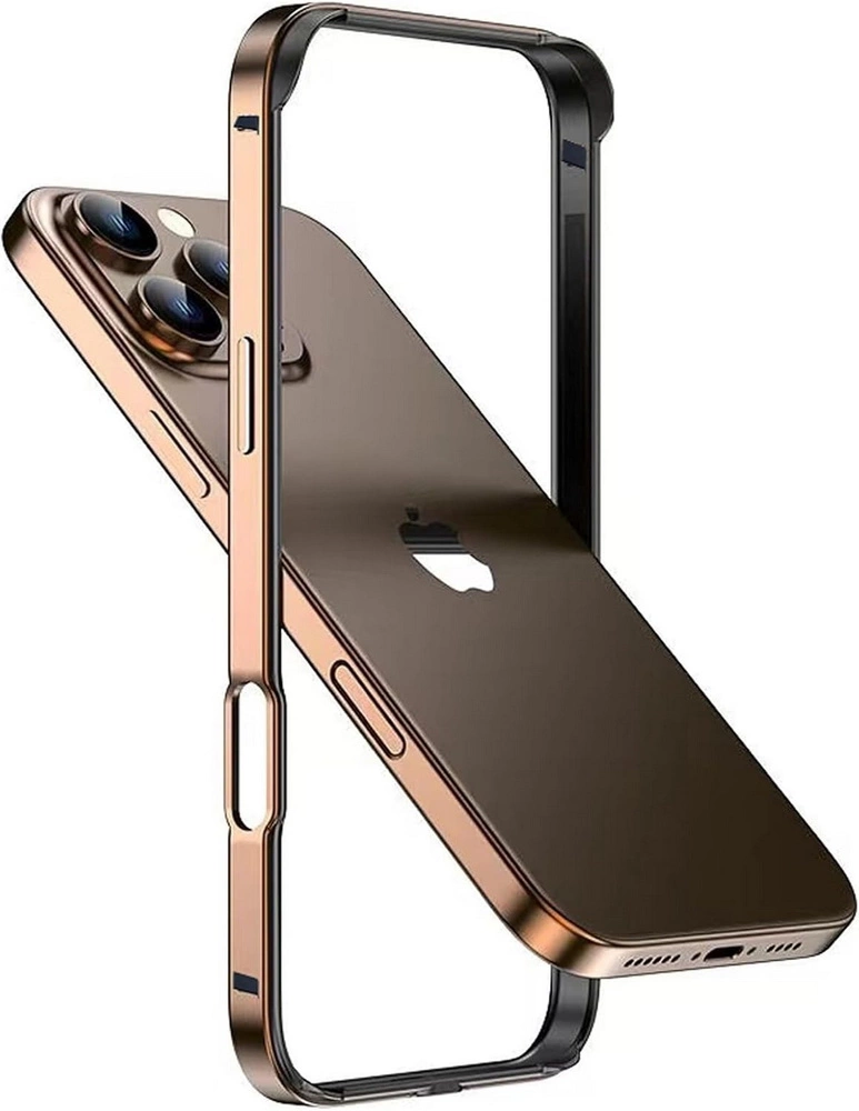 Minimalistyczna ramka Bumper Alu+TPU dla iPhone'ów serii 15 i 16