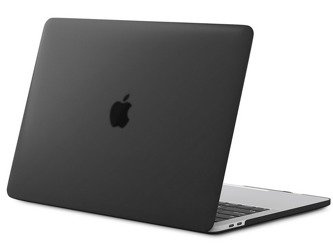 Hard Shell Case Mat Etui Macbook Pro 15 A1707/A1990 (Frosted Black)