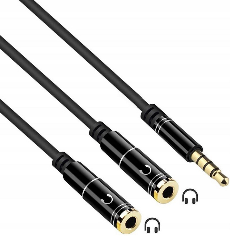 Adapter rozdzielacz rozgałęziacz przejściówka Splitter do słuchawek na
