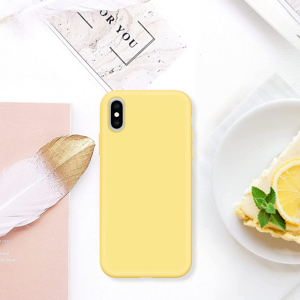 DPro Liquid Silicone Case etui obudowa iPhone XS Max (Yellow) Apple iPhone \ iPhone XS Max
