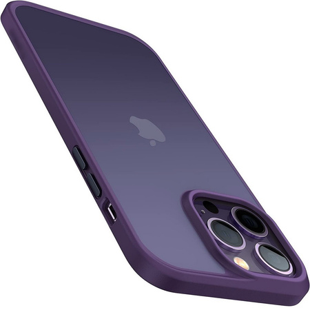 D-Pro Matte Hybrid etui matowe obudowa iPhone 14 Pro (Purple/Black)