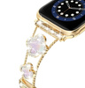 Bransoleta Glow VNC Clover Band  ozdobny pasek do Apple  Watch 4/5/6/7/8/9/10/11/SE 1/2/3 40/41/42mm (Złoty / Perłowy)