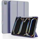 Etui D-Pro Smart Cover Case pokrowiec obudowa z klapką z uchwytem na rysikiPad Pro 11 5 Gen. (2024) (Fioletowy)