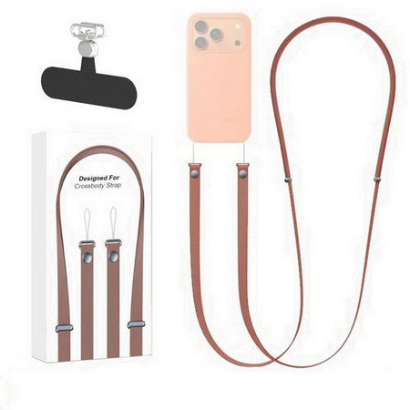 Pasek magnetyczny Crossbody Magnetic Shoulder Strap V2 magnetyczna smycz sznurek zawieszka na ramię szyję zaczep wkładka do etui telefonu iPhone (Sienna / Brązowy)