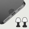Zatyczka zaślepka portu gniazda ładowania przeciw kurzowi Anti-Dust Plug USB-C Type-C Apple iPhone 15 / Samsung / Android (Czarny)