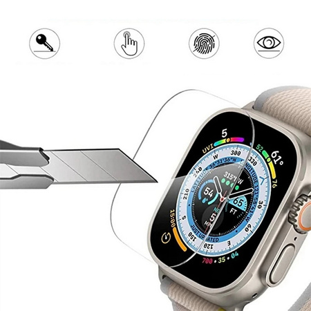Szkło hartowane EX Pro Hard Glass przezroczyste bezramkowe ochronne z aplikatorem na ekran do Apple Watch Ultra 1/2/3 49mm