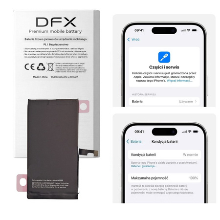 Bateria A3039 akumulator Li-ion 4383mAh Diagnosable z możliwością przypisania jako oryginał do Apple iPhone 15 Plus (Calibrated Used)