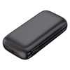 Power Bank D-Pro Dual Cable LED 2x kabel USB-C + Lightning szybkie ładowanie 22.5W QC 3.0 PD 10000mAh (Czarny)