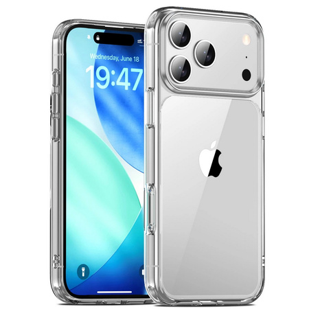 Etui D-Pro Quartz Crystal TPU+PC obudowa hybrydowa wzmacniana do Apple iPhone 17 Pro Max (Przezroczysty)