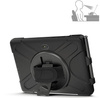 Zestaw D-Pro 360 Armor Strap Case etui pancerne z uchwytem na rękę i paskiem na ramię do Samsung Galaxy Tab Active Pro 10.1 (T540/T545/T547) / Active 4 Pro (T630/T636/T638) + szkło ochronne