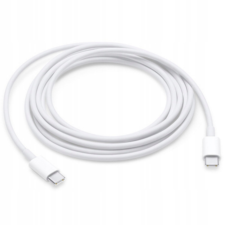 Kabel przewód szybki 60W USB-C do USB-C Typ C do MacBook 100cm 1m (Biały)
