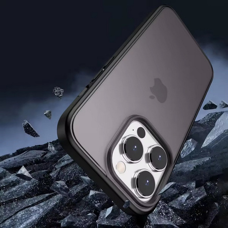 Etui D-Pro Matte Hybrid obudowa matowa do iPhone 15 Pro (Czarny)