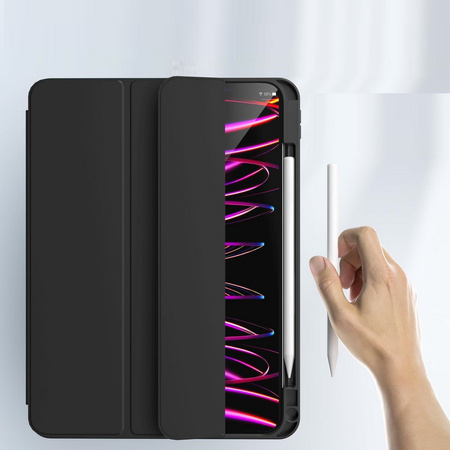 Etui D-Pro Smart Cover Case pokrowiec obudowa z klapką z uchwytem na rysik do Apple iPad Pro 13" 7 Gen. M4 (2024) / 8 Gen. M5 (2025) (Czarny)