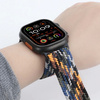 Pasek D-Pro Braid Nylon Band Parachute Buckle opaska nylonowa z metalowym zapięciem do Apple Watch 4/5/6/7/8/9/10/11/SE/Ultra 1/2/3 44/45/46/49mm (OMG Black Rainbow)