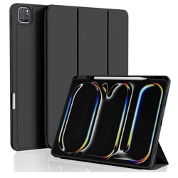 Etui D-Pro Smart Cover Case pokrowiec obudowa z klapką z uchwytem na rysik do Apple iPad Pro 11" 5 Gen. M4 (2024) / 6 Gen. M5 (2025) (Czarny)