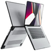Hard Case TPU+PC etui obudowa MacBook Air 13 (A1932 / A2179 / A2337 M1) 2018-2020 (Matte Clear+Black Edge)