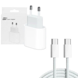 Ładowarka sieciowa zasilacz adapter USB-C 35W szybkie ładowanie PD + kabel 2x USB-C 200cm