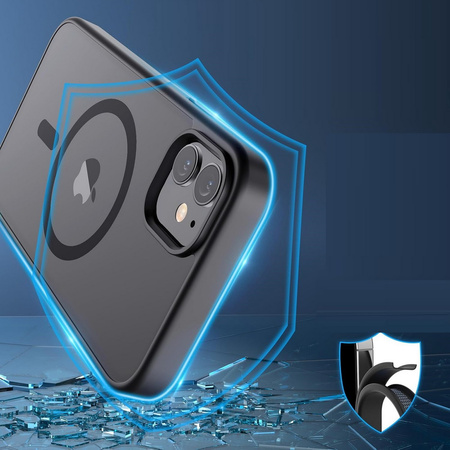 Etui D-Pro Matte Hybrid MagSafe Case obudowa magnetyczna iPhone 11 (Czarny)