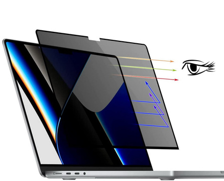 Folia Privacy Anti-Glare Magnetic prywatyzująca antyodblaskowa matowa mocowanie magnetyczne z filtrem Anti-BlueRay na ekran do MacBook Air 15 M2/M3/M4 (A2941/A3114/A3241) (2023-2025)