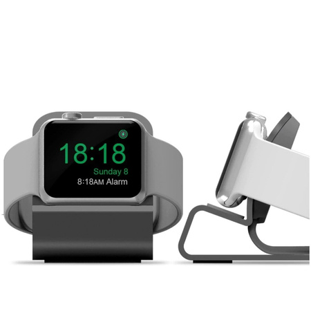 Stojak z ładowarką USB-C stacja do Apple Watch 4/5/6/7/8/9/10/11/SE/Ultra 1/2/3 (Szary/Biały)
