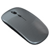 Mysz bezprzewodowa Dual-Mode Bluetooth + 2.4G USB / Silent ciche kliknięcia do komputera PC Macbook iMac iPad Windows Android Smart TV (Space Gray / Szary)