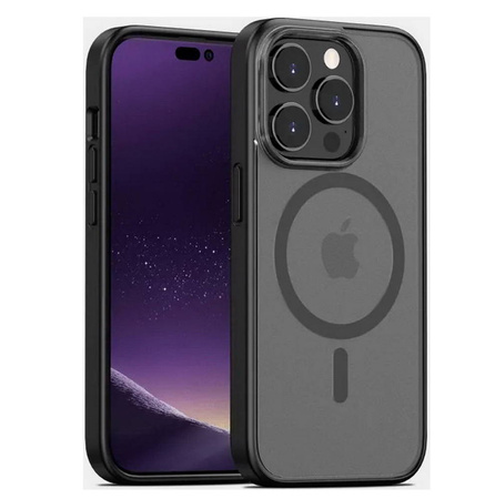 D-Pro Matte Hybrid MagSafe etui magnetyczne iPhone 12/ 12 Pro (Black)