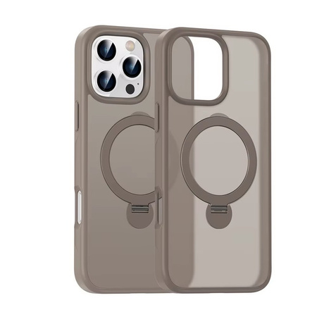 Etui D-Pro Matte MagSafe Stand Case obudowa magnetyczna matowa magnes stojak podstawka do Apple iPhone 16 Pro (Czarny)