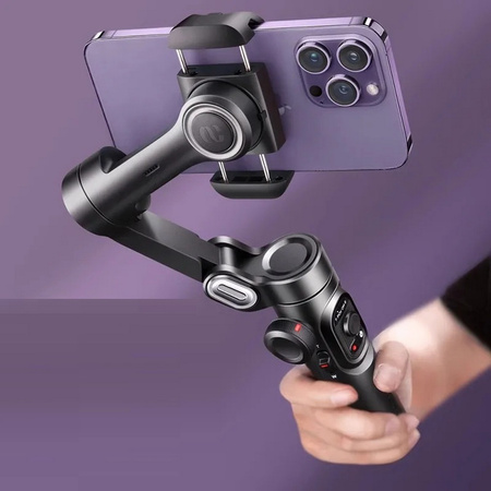 Gimbal Aochuan Smart XE Stabilizator 3-osiowy ręczny do smartfona ze statywem tripod selfie stick to telefonu (Czarny)