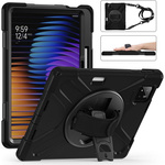 Etui D-Pro 360 Armor Strap Case obudowa pancerna z uchwytem na rękę i paskiem na ramię do Xiaomi Pad 7/ Pad 7 Pro 11.2" 2024 (Czarny)