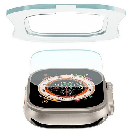 Szkło hartowane EX Pro Hard Glass przezroczyste bezramkowe ochronne z aplikatorem na ekran do Apple Watch Ultra 1/2/3 49mm