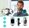 Mikrofon zewnętrzny krawatowy bezprzewodowy z odbiornikiem USB-C Typ-C + Adapter do Apple Lightning iPhone Android + DeadCat osłona przeciwwietrzna Vlog Podcast YouTube TikTok Stream Transmisja (2 szt.)