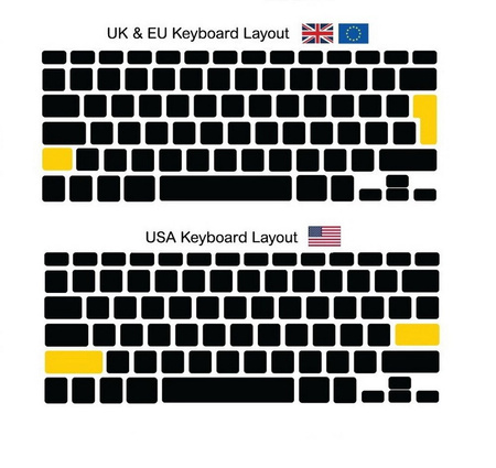 Nakładka osłona silikon na klawiaturę Apple MacBook Air 13 A1369 A1466 / MacBook Pro 13 A1286 A1425 A1502 / Pro 15 A1286 A1398 (Layout EU PL) (Black)