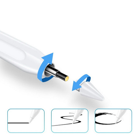 Rysik D-Pro Stylus Pen Pencil 2 Gen. Palm Rejection / Tilt Sensing precyzyjny do rysowania dla Apple iPad (2018-2025) iPad 6/7/8/9/10/11 iPad Mini 5/6/7 iPad Air 3/4/5/6/7/M2/M3 iPad Pro 11" 1/2/3/4/5/M4 iPad Pro 12.9" 3/4/5/6 iPad Pro 13" 7 M4 (Złoty)