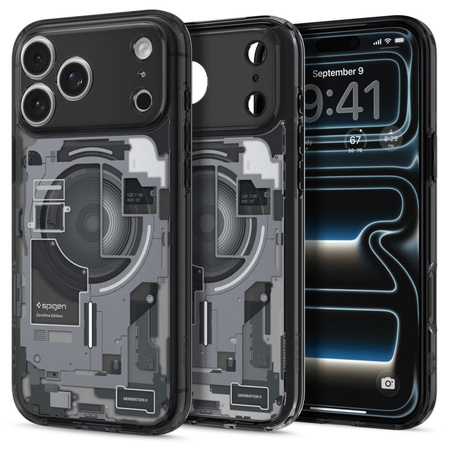 Etui Spigen Ultra Hybrid Case MagSafe obudowa mocna wzmacniana do Apple iPhone 17 Pro (Zero One)