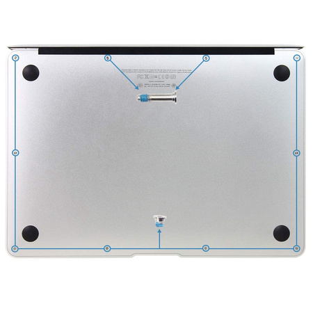 Śrubki do dolnej pokrywy obudowy Apple MacBook Air 11 (A1370 A1465) / Air 13 (A1369 A1466) zestaw 10 sztuk