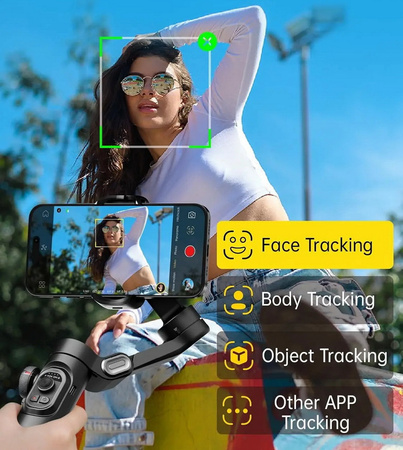 Gimbal Aochuan Smart XE Stabilizator 3-osiowy ręczny do smartfona ze statywem tripod selfie stick to telefonu (Czarny)