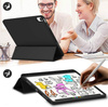 Etui D-Pro Smart Cover Case pokrowiec obudowa z klapką + rysik Stylus Pen Pencil 2 Gen. do iPad Pro 10 Gen. (2022) / 11 Gen. (2025) (Czarny)