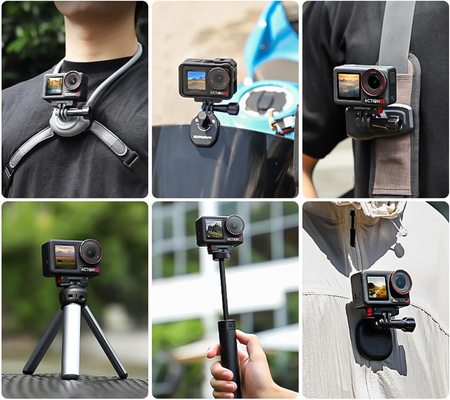 Adapter magnetyczny mocowanie z szybkozłączką GoPro gwint 1/4" do DJI Osmo Action 2/3/4/5 Pro