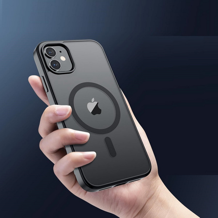 Etui D-Pro Matte Hybrid MagSafe Case obudowa magnetyczna iPhone 11 (Czarny)