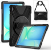 Etui D-Pro 360 Armor Strap Case obudowa pancerna z uchwytem na rękę i paskiem na ramię do Samsung Galaxy Tab S10 FE Plus 13.1" 2025 SM-X620/X626 (Czarny)