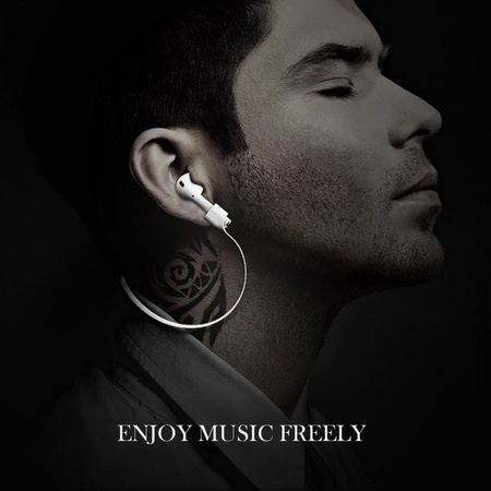 Linka D-Pro Magnetic Strap pasek magnetyczny na szyję do słuchawek Apple AirPods 1/2/3/4/Pro 1/2/3 (Biały)