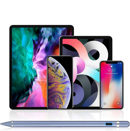 Rysik D-Pro Stylus Pen Active Pencil S7 aktywny pojemnościowy uniwersalny do ekranów dotykowych tablet telefon iOS Android Windows (Niebieski)