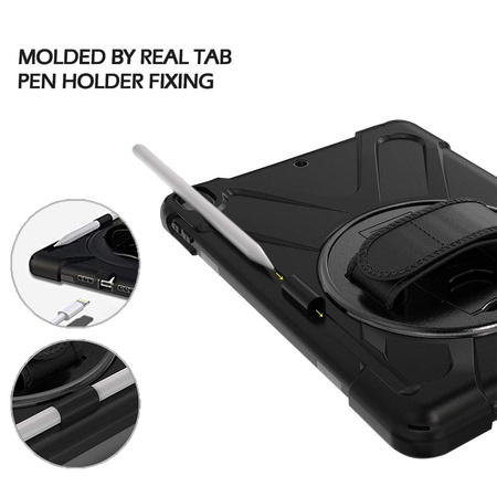 DP 360 Pancerne Etui + Pasek na ramię + Apple Pencil Holder iPad Pro 10.5 / Air 3 (Black)