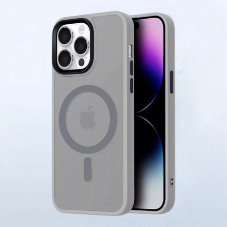 Etui D-Pro Matte Hybrid MagSafe Case V2 obudowa magnetyczna iPhone 15 Pro  Max(Tytanowy)