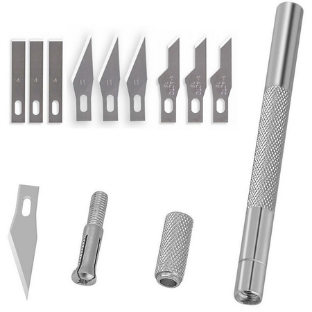 Razor Blade Set skalpel nóż modelarski nożyk precyzyjny +9 ostrzy