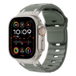 Pasek D-Pro Metro Band opaska sportowa do Apple Watch 4/5/6/7/8/9/10/11/SE/Ultra 1/2/3 44/45/46/49mm (Zielony / Srebrny)
