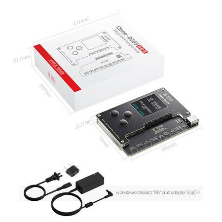 QianLi Clone-DZ03 programator do Face ID X-14 i baterii w iPhone 8 do 14 Pro Max