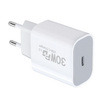 Ładowarka sieciowa zasilacz adapter USB-C 30W PD do szybkiego ładowania (Biała)