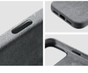 Etui D-Pro Alcantara® oryginalna włoska tkanina zamszowa obudowa z magnesem MagSafe do Apple iPhone 17 Pro (Light Gray/ Jasny Szary)