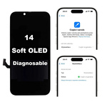 Wyświetlacz LCD Diagnosable ekran dotyk digitizer programowalny z możliwością przypisania jako oryginał do Apple iPhone 14 (Soft OLED)